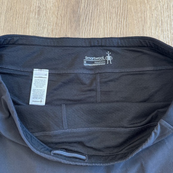 Smartwool Merino Wool Sport Lined Athletic Skort Side Pockets Black Size Medium - Picture 4 of 7